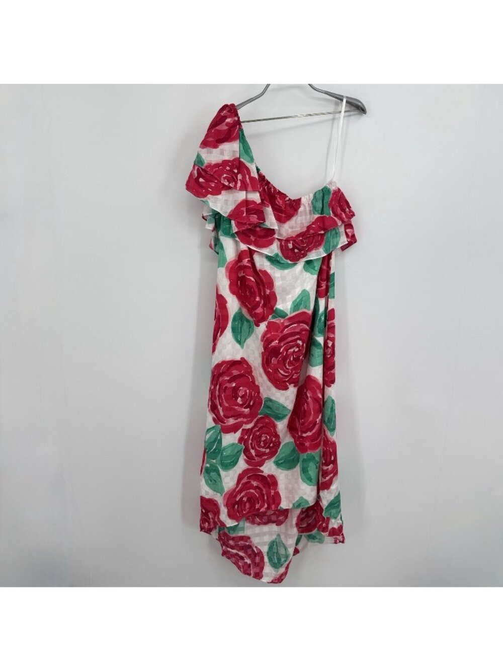 Vineyard Vines X Kentucky Derby 144 Run for the Roses One Shoulder Dress 14/XL